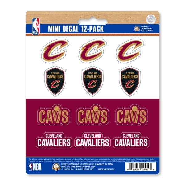 Cleveland Cavaliers 12 Count Mini Decal Sticker Pack 63203 1