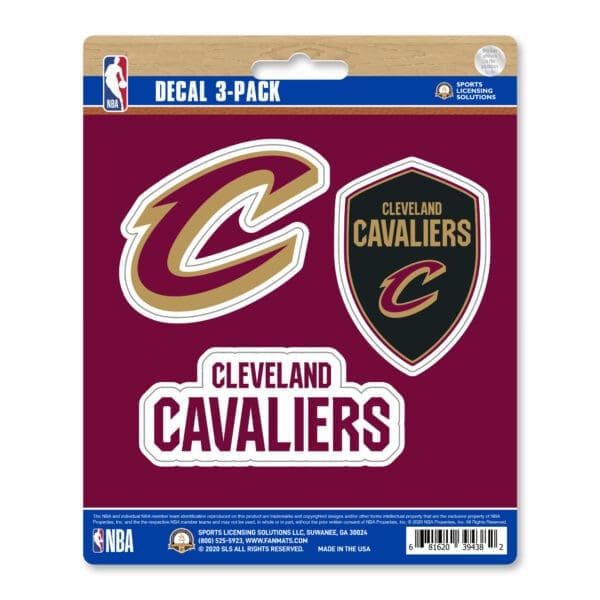Cleveland Cavaliers 3 Piece Decal Sticker Set 63202 1