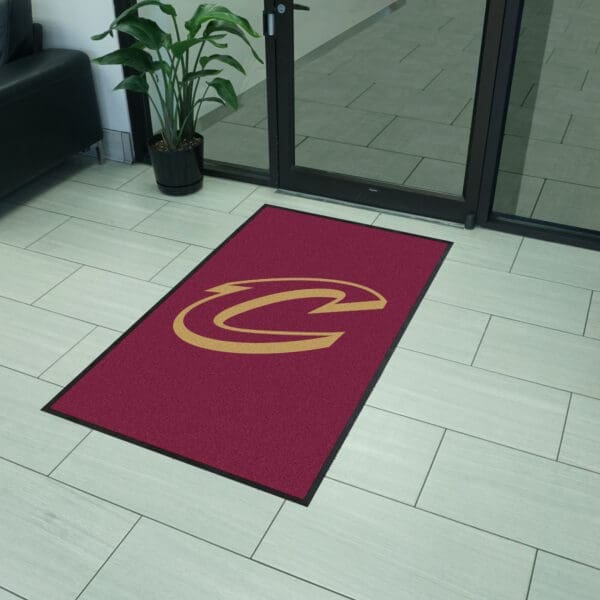 Cleveland Cavaliers 3X5 High-Traffic Mat with Durable Rubber Backing - Portrait Orientation-9906