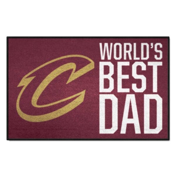 Cleveland Cavaliers Starter Mat Accent Rug 19in. x 30in. Worlds Best Dad Starter Mat 31182 1 scaled