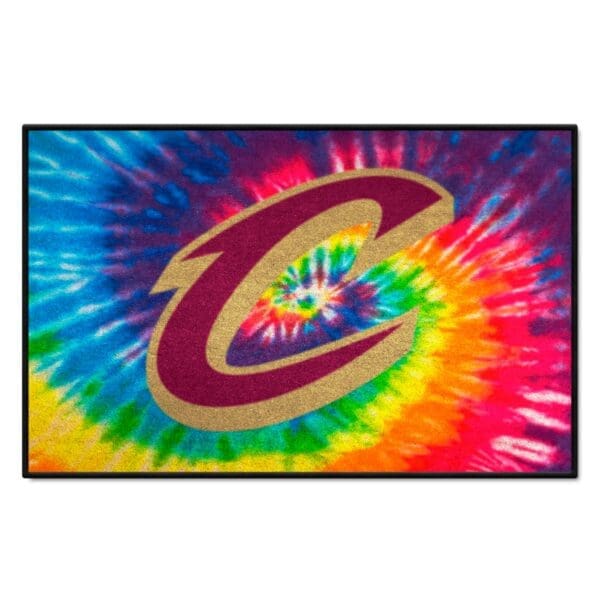 Cleveland Cavaliers Tie Dye Starter Mat Accent Rug 19in. x 30in. 34377 1 scaled