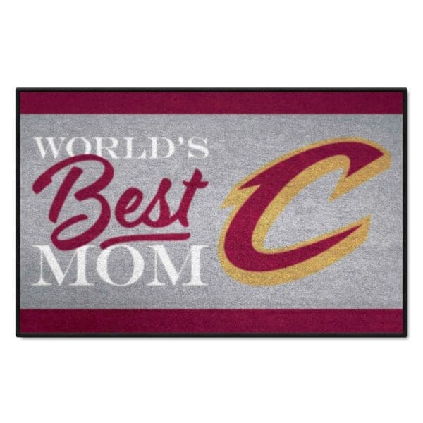 Cleveland Cavaliers Worlds Best Mom Starter Mat Accent Rug 19in. x 30in. 34174 1 scaled