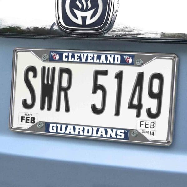 Cleveland Guardians Chrome Metal License Plate Frame