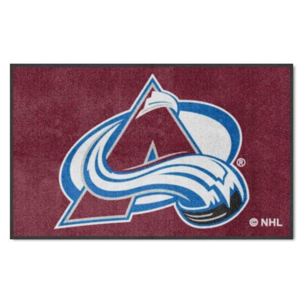 Colorado Avalanche 4X6 High Traffic Mat with Durable Rubber Backing Landscape Orientation 12845 1 scaled