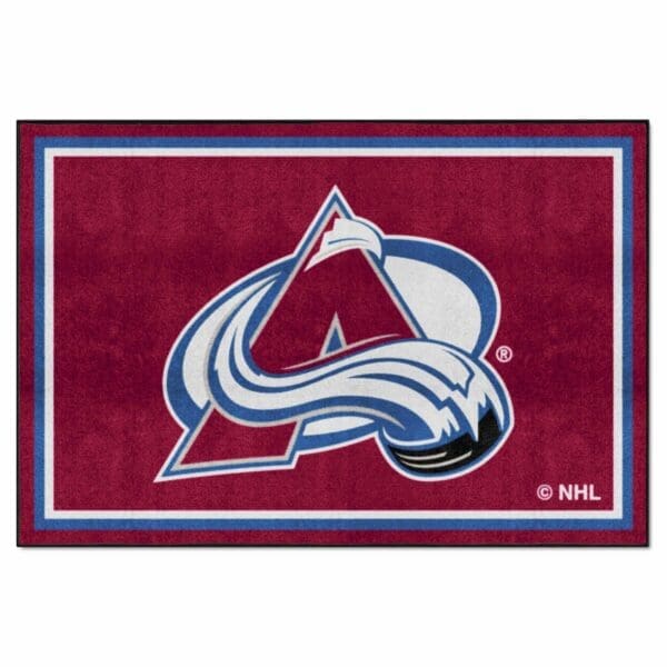 Colorado Avalanche 5ft. x 8 ft. Plush Area Rug 10622 1 scaled