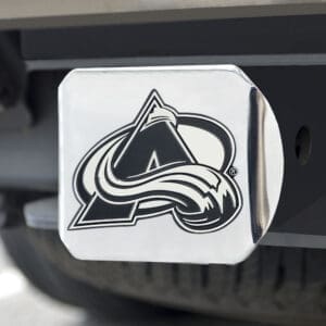Colorado Avalanche Chrome Metal Hitch Cover with Chrome Metal 3D Emblem-17224