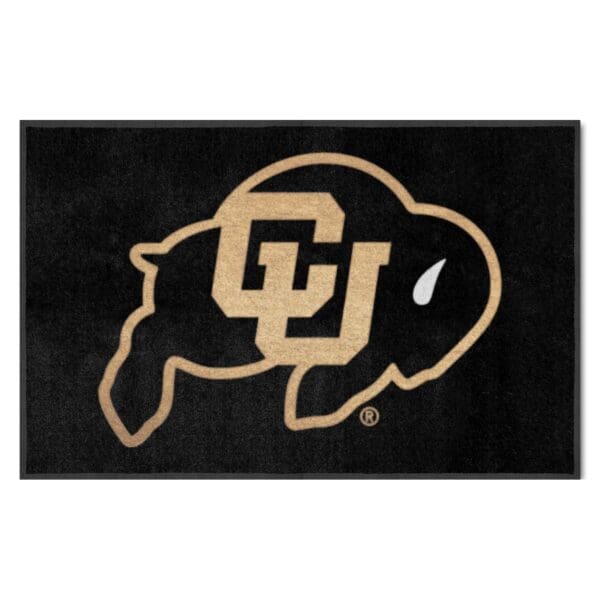 Colorado Buffaloes 4X6 High Traffic Mat with Durable Rubber Backing Landscape Orientation 1 scaled