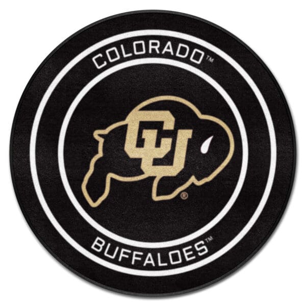 Colorado Buffaloes Hockey Puck Rug 27in. Diameter 1