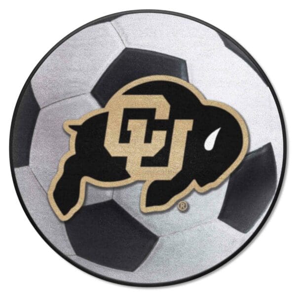 Colorado Buffaloes Soccer Ball Rug 27in. Diameter 1