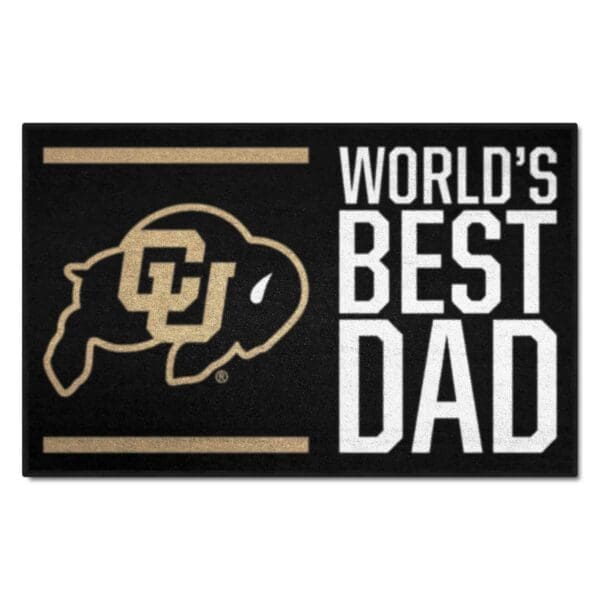 Colorado Buffaloes Starter Mat Accent Rug 19in. x 30in. Worlds Best Dad Starter Mat 1 scaled