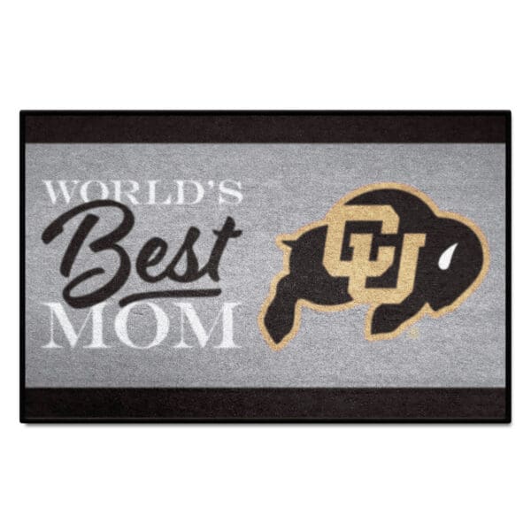 Colorado Buffaloes Worlds Best Mom Starter Mat Accent Rug 19in. x 30in 1