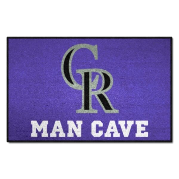Colorado Rockies Man Cave Starter Mat Accent Rug 19in. x 30in 1 scaled