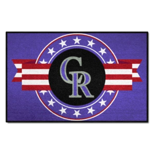 Colorado Rockies Starter Mat Accent Rug 19in. x 30in. Patriotic Starter Mat 1 scaled
