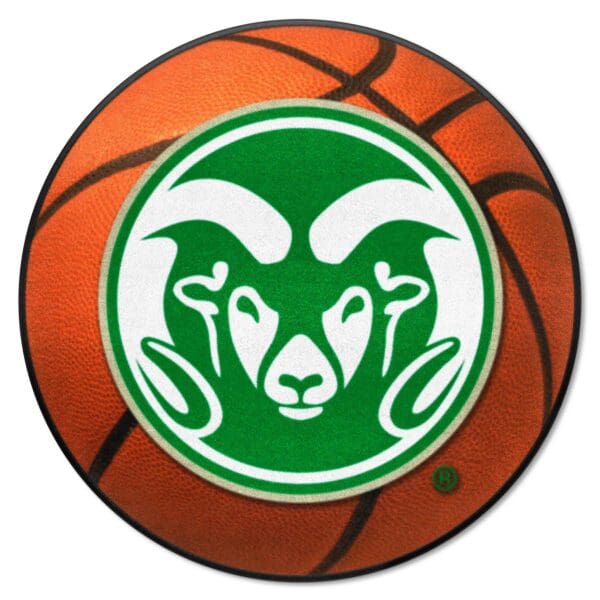 Colorado State Rams Basketball Rug 27in. Diameter 1 1 scaled
