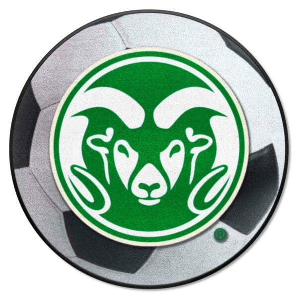Colorado State Rams Soccer Ball Rug 27in. Diameter 1 scaled