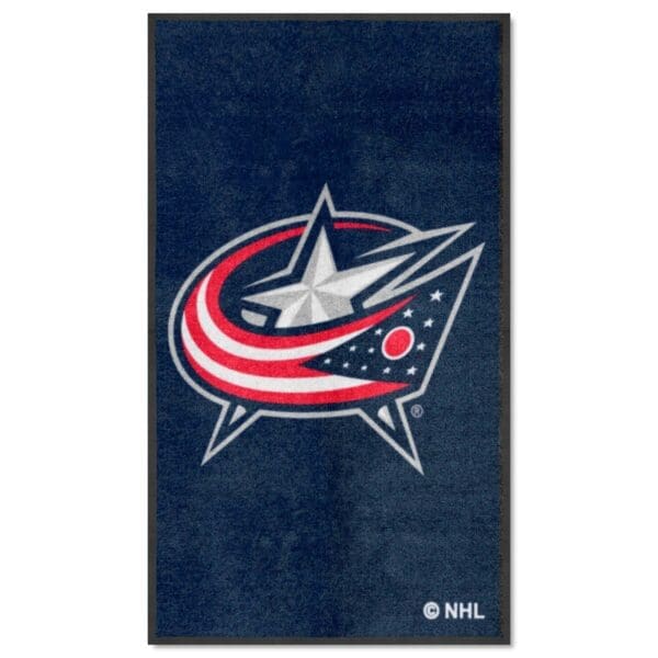 Columbus Blue Jackets 3X5 High Traffic Mat with Durable Rubber Backing Portrait Orientation 12846 1 scaled