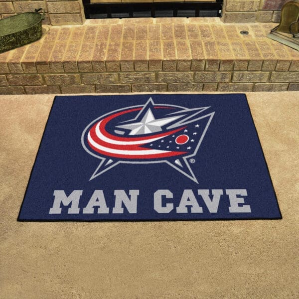 Columbus Blue Jackets Man Cave All-Star Rug - 34 in. x 42.5 in.-14417
