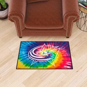 Columbus Blue Jackets Tie Dye Starter Mat Accent Rug - 19in. x 30in.-34476