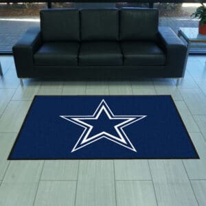Dallas Cowboys 4X6 High-Traffic Mat with Durable Rubber Backing - Landscape Orientation