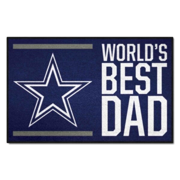 Dallas Cowboys Starter Mat Accent Rug 19in. x 30in. Worlds Best Dad Starter Mat 1 scaled