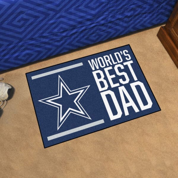 Dallas Cowboys Starter Mat Accent Rug - 19in. x 30in. World's Best Dad Starter Mat