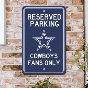 Dallas Cowboys Team Color Reserved Parking Sign Décor 18in. X 11.5in. Lightweight