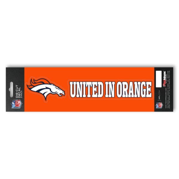 Denver Broncos 2 Piece Team Slogan Decal Sticker Set 1