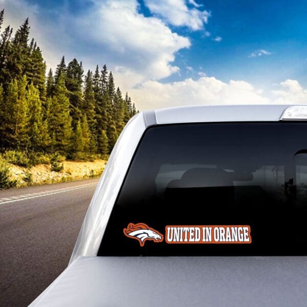 Denver Broncos 2 Piece Team Slogan Decal Sticker Set