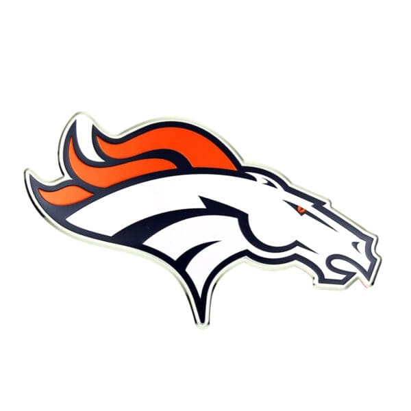 Denver Broncos Heavy Duty Aluminum Embossed Color Emblem 1