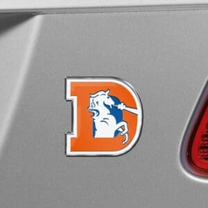Denver Broncos Heavy Duty Aluminum Embossed Color Emblem - Alternate