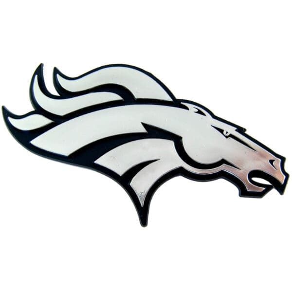 Denver Broncos Molded Chrome Plastic Emblem 1