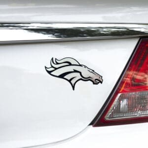 Denver Broncos Molded Chrome Plastic Emblem