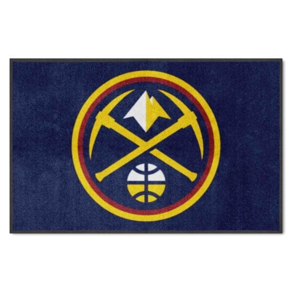 Denver Nuggets 4X6 High Traffic Mat with Durable Rubber Backing Landscape Orientation 9911 1 scaled