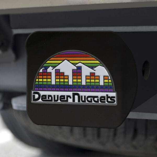 Denver Nuggets Black Metal Hitch Cover - 3D Color Emblem-24246