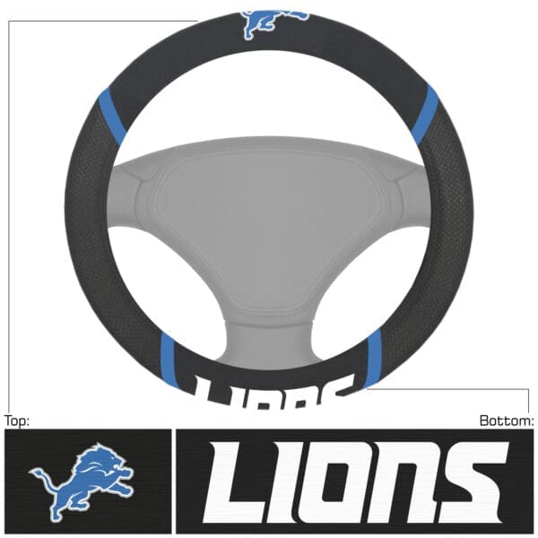 Detroit Lions Embroidered Steering Wheel Cover 1