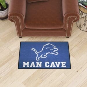 Detroit Lions Man Cave Starter Mat Accent Rug - 19in. x 30in.