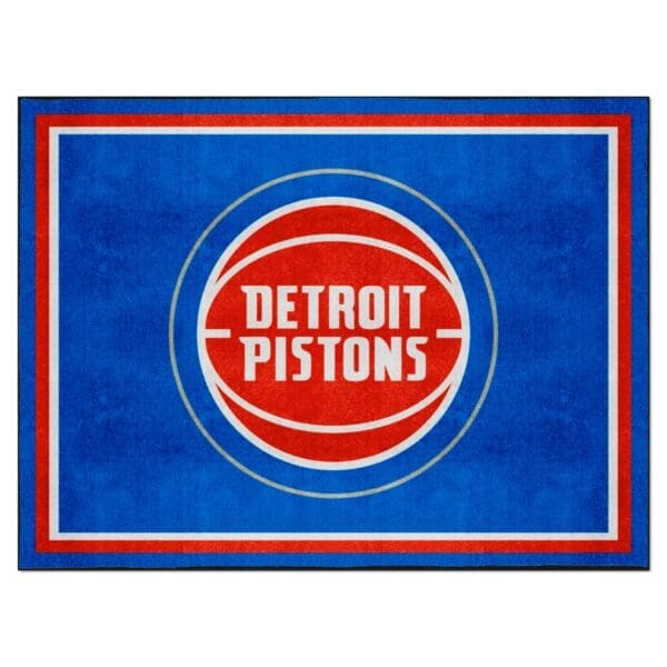 Detroit Pistons 8ft. x 10 ft. Plush Area Rug 17450 1 scaled