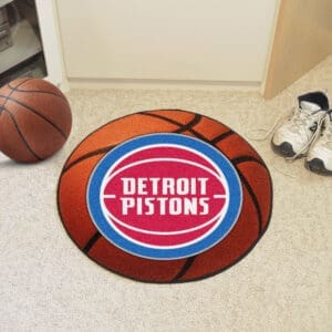 Detroit Pistons Basketball Rug - 27in. Diameter-10214