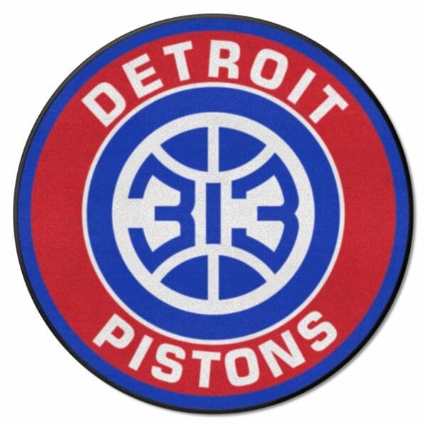 Detroit Pistons Pistons Roundel Rug 27in. Diameter 18834 1 scaled