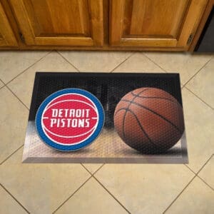 Detroit Pistons Rubber Scraper Door Mat-19078
