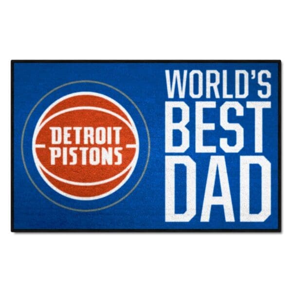 Detroit Pistons Starter Mat Accent Rug 19in. x 30in. Worlds Best Dad Starter Mat 31185 1 scaled