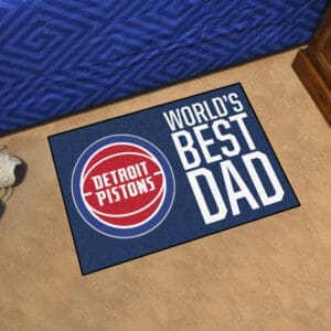 Detroit Pistons Starter Mat Accent Rug - 19in. x 30in. World's Best Dad Starter Mat-31185