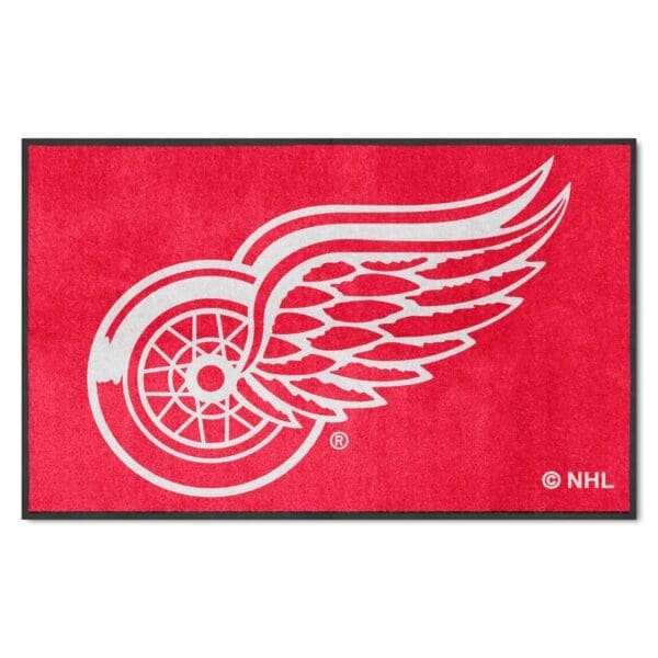 Detroit Red Wings 4X6 High Traffic Mat with Durable Rubber Backing Landscape Orientation 12851 1 scaled