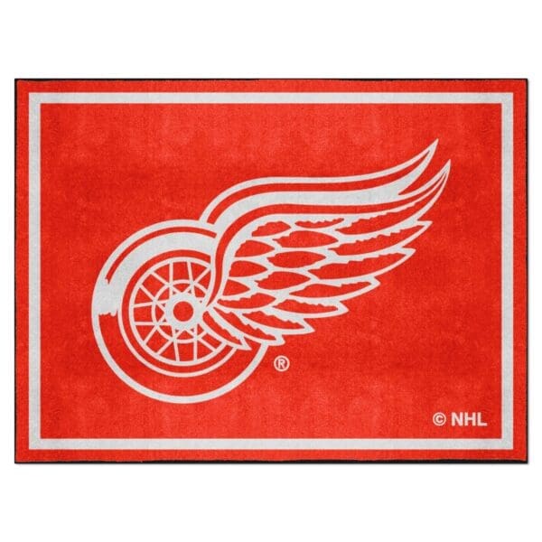 Detroit Red Wings 8ft. x 10 ft. Plush Area Rug 17511 1 scaled