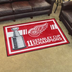 Detroit Red Wings Dynasty 4ft. x 6ft. Plush Area Rug-34309