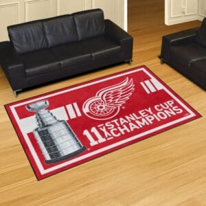 Detroit Red Wings Dynasty 5ft. x 8ft. Plush Area Rug-34310