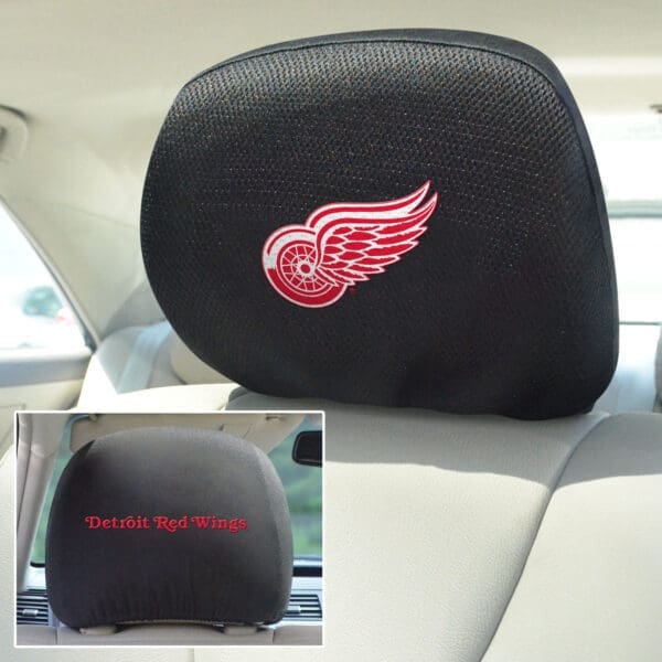 Detroit Red Wings Embroidered Head Rest Cover Set - 2 Pieces-14781
