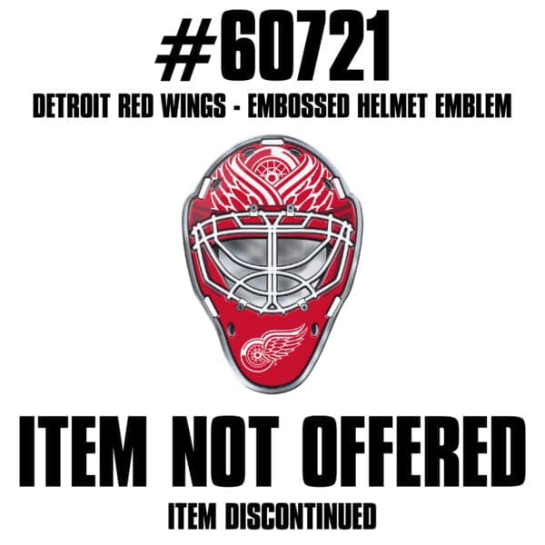 Detroit Red Wings Heavy Duty Aluminium Helmet Emblem-60721