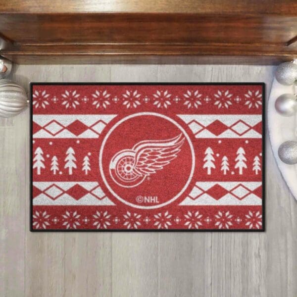 Detroit Red Wings Holiday Sweater Starter Mat Accent Rug - 19in. x 30in.-26854