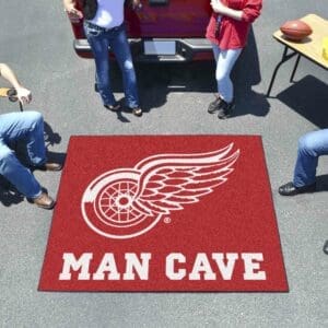 Detroit Red Wings Man Cave Tailgater Rug - 5ft. x 6ft.-14428